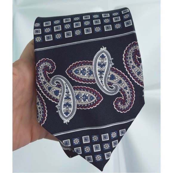 Oscar de la Renta Mens Silk Blue Red Paisley Geometric Ties Mickey Coca Cola Lot - Picture 4 of 15